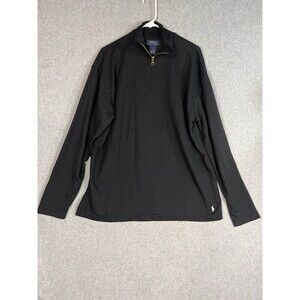 Polo Ralph Lauren 1/4 Zip Pullover Polo  Mens Large Long Sleeve Black Outdoors